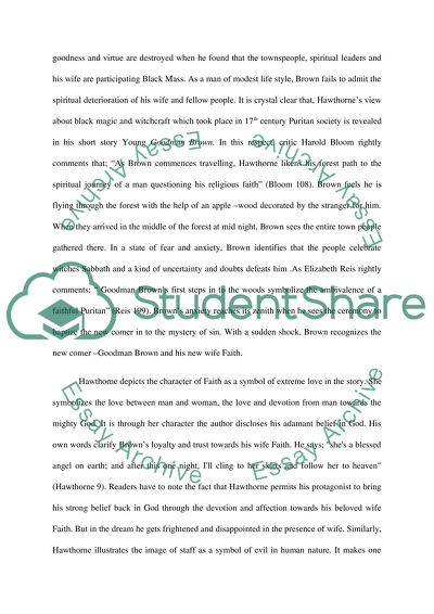 Young goodman brown by Nathaniel Hawthorne analytical analysis research paper