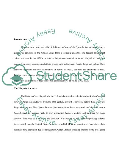 History and Culture of Hispanic Americans