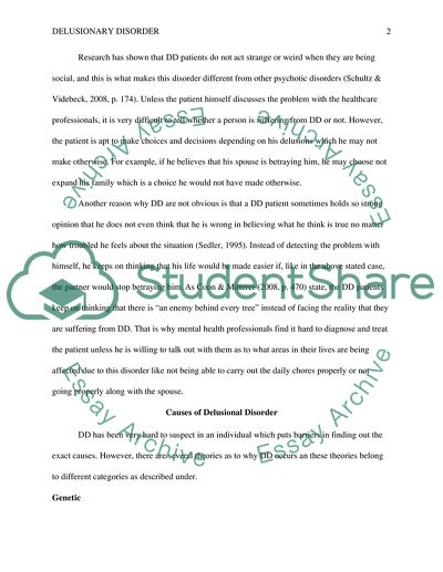 Delusional Disorders