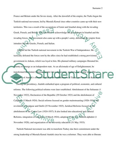 The Rise of a Successful Turkish National Movement