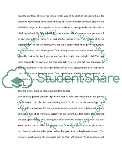 Love and Divorce from an Evolutionary and Biological Point of View