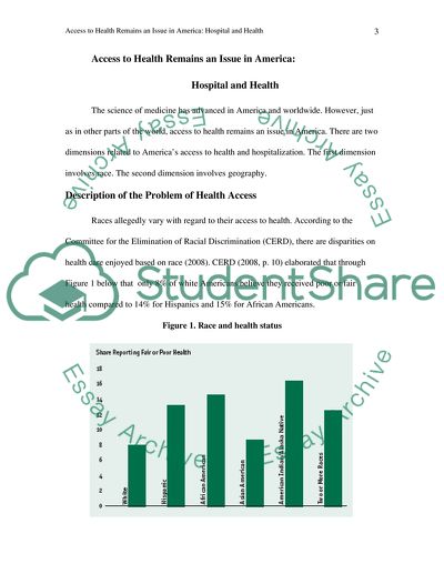 Access to Health Remains an Issue in America: Hospital and Health