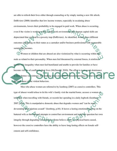 Domestic Violence: Impact on Women and Children