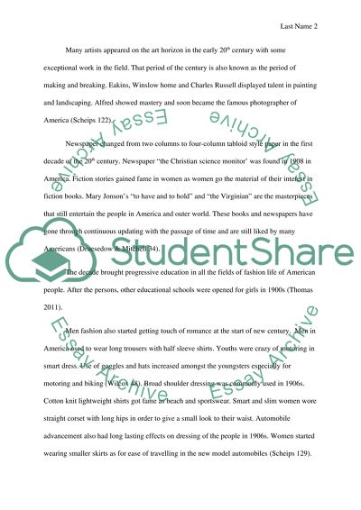 Fashion of America in the 1906s