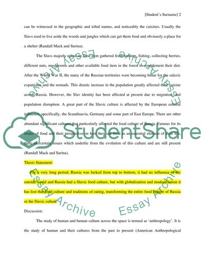 The Anthropology of Food and Meaning in Slav Cultures