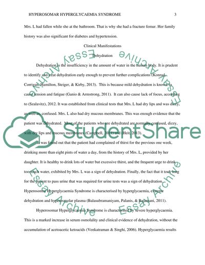 Hyperosomar Hyperglycaemia Syndrome