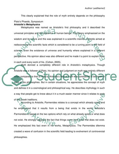 Analysis of Greek Philosophers