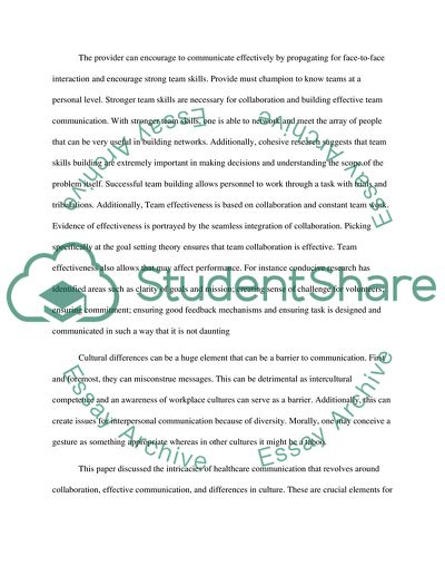 Communication Opinion