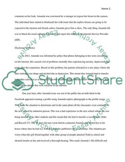 Amanda Todd - Cyber Attack and Bullying