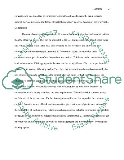 Benefits of using pieces of crushed brick in the concrete