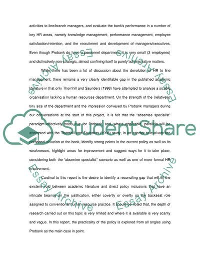 Human Resources in Probank