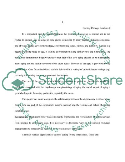 Nursing Concept Analysis