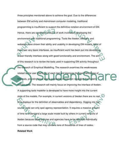 Improving the Interface of Empirical Modelling Tools