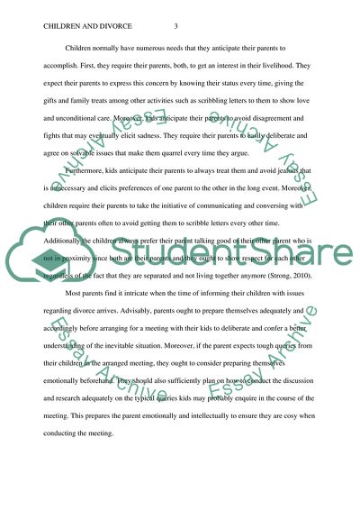 Children and Divorces