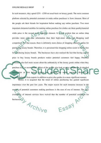 Survey analysis for online resale shop