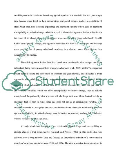 How Does Age Affect Susceptibility to Attitude Change