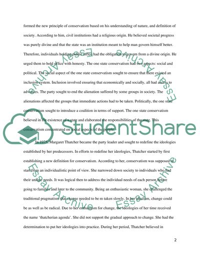 Ideological Development of the Conservative Party