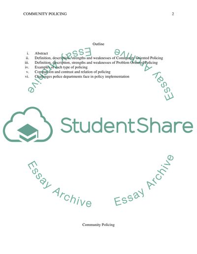 Community Policing Paper