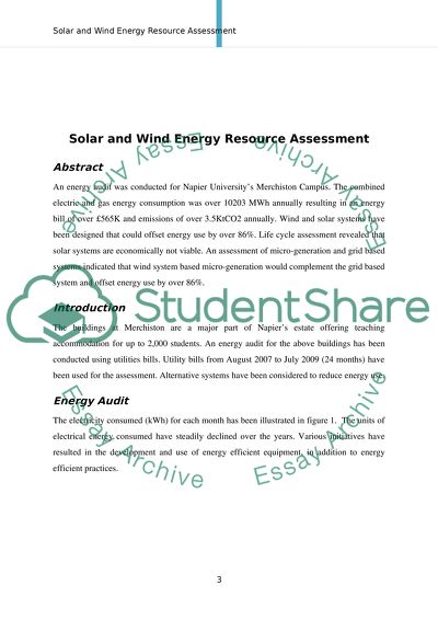 Solar & Wind Energy Resource Assessment