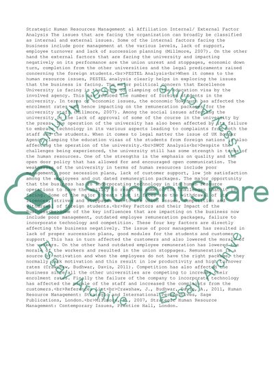 Strategic Human Resource Management