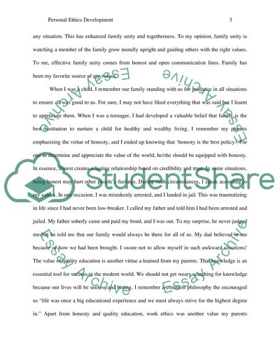 Personal Ethics Development