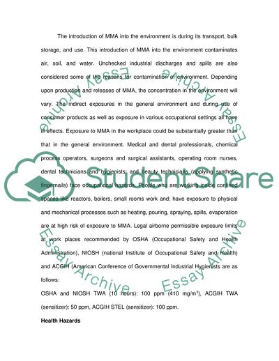 How to Store Methyl Methacrylate and Precautions to Neutralize the Effects of the Substance Release