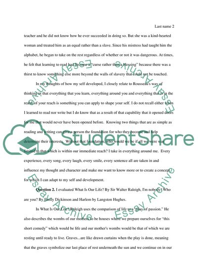 Analysis of Confessions by Jean-Jacques Rousseau and Growing Up Hidden by Linnea Due