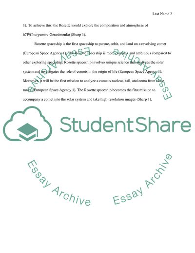 Rosetta Spacecraft: To Catch a Comet