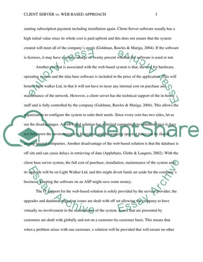 The Client-Server-Based Architecture in the Organisation