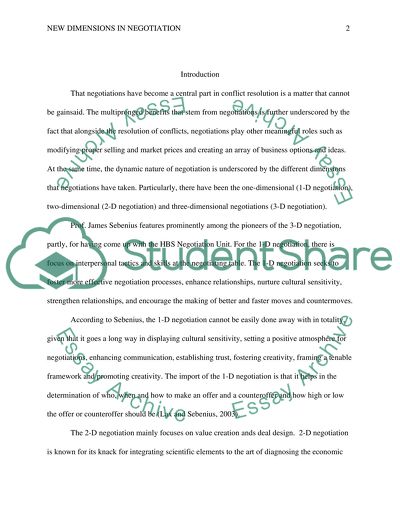 Building Bridges: New Dimensions in Negotiation