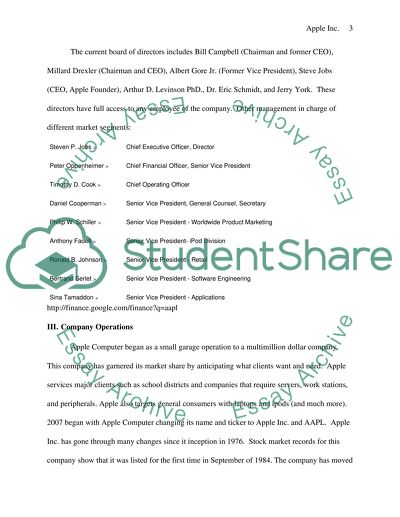 Apple company term paper