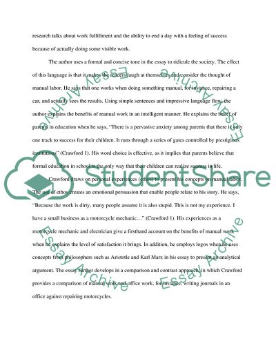 Mathew Crawfords The Case for Working with Your Hands