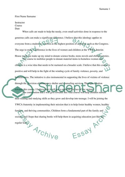 The Course of Young Womens Christian Association