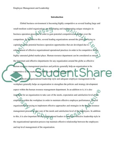 Effective Employee Performance Management and Implementation of Significant Leadership Style