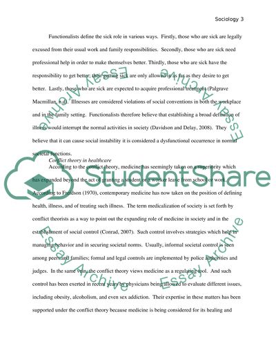The Impact of the Theory of Functionalism, Conflict, and Interactionism on Healthcare