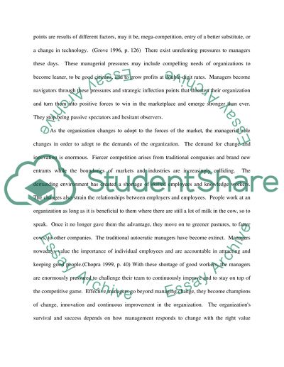 Role of Managers in the Last Five Years