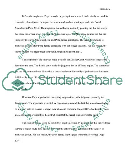 Constitutional Law: Search Incident to Arrest