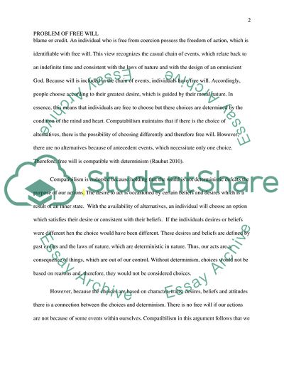 research paper on free will