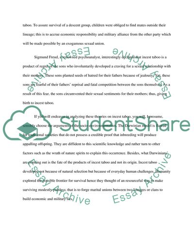 Anthropology: Incest Taboo