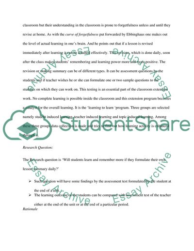 Formulating Lesson Summaries