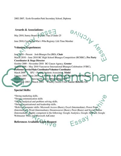 Cover Letter & Resume