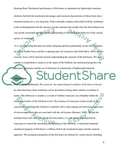 Mechanical Performance of Fish Bones as Inspiration for Lightweight Structures