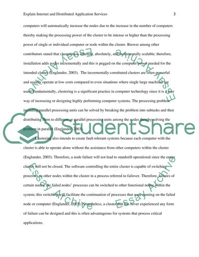 Internet and Distributed Application Services