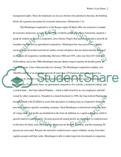 Economic Order and Democracy