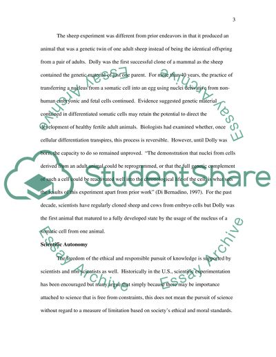 Cloning: Moral or Amoral