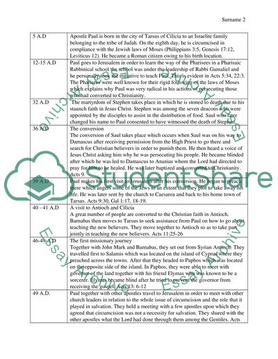 Life and Deeds of Apostle Paul