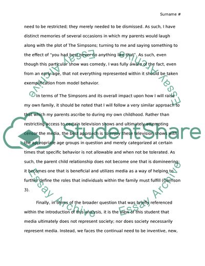 How does the TV show ( The Simpsons) effect my live