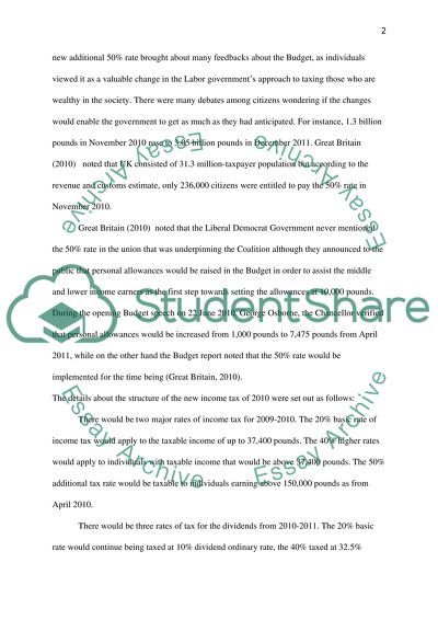 Income Tax in the United Kingdom
