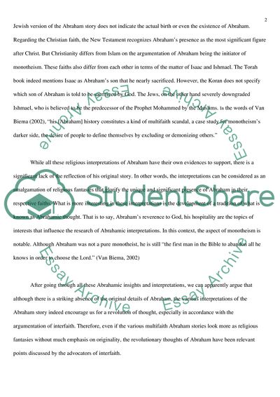 The Biblical Figure of Abraham