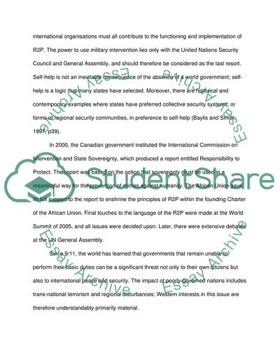 Responsibility to Protect (R2P) Is a New and Potent Weapon